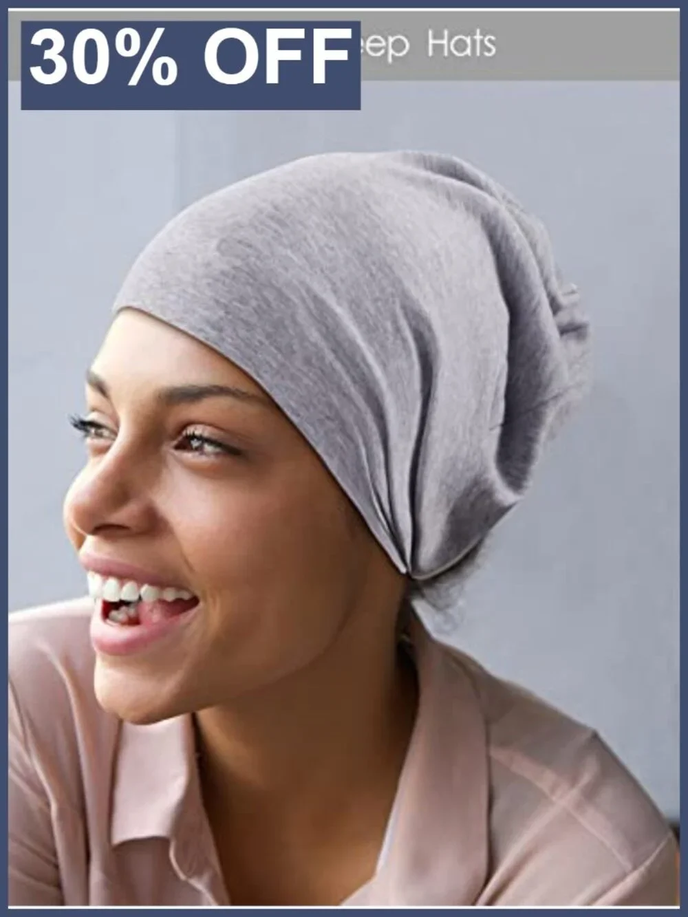 Satin Lined Sleep Cap Bonnet for Hair Protection, 3 Pack